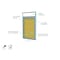 Ghent Enclosed Bulletin Board, 1 Door, Cork, Hdlnr Frm, 3 ft H x 2 ft W, Natural PAK2 - alternate 2